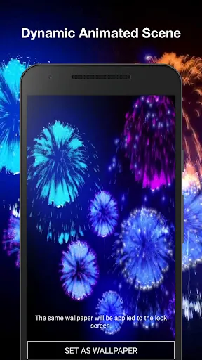 Ảnh chụp màn hình của 3d Fireworks Wallpaper Pro