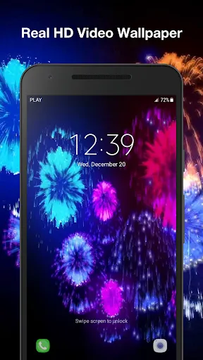 Ảnh chụp màn hình của 3d Fireworks Wallpaper Pro
