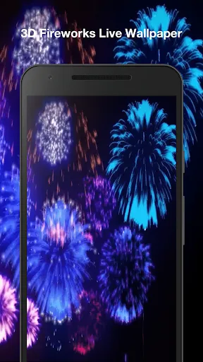 Ảnh chụp màn hình của 3d Fireworks Wallpaper Pro