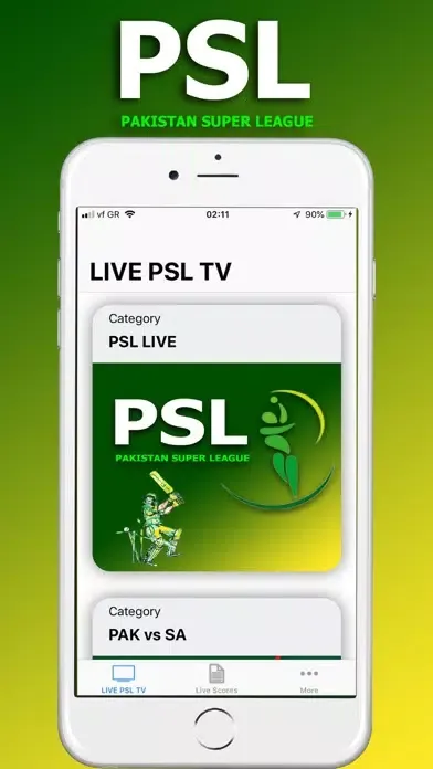 Tangkapan layar LIVE PSL TV