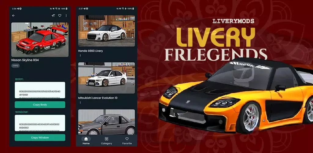 Skin FRLegends Livery Mod 스크린샷