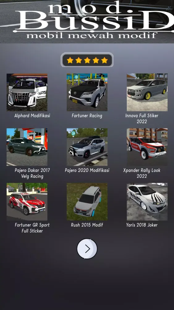 تصاویر Mod Bussid Mobil Mewah Modif