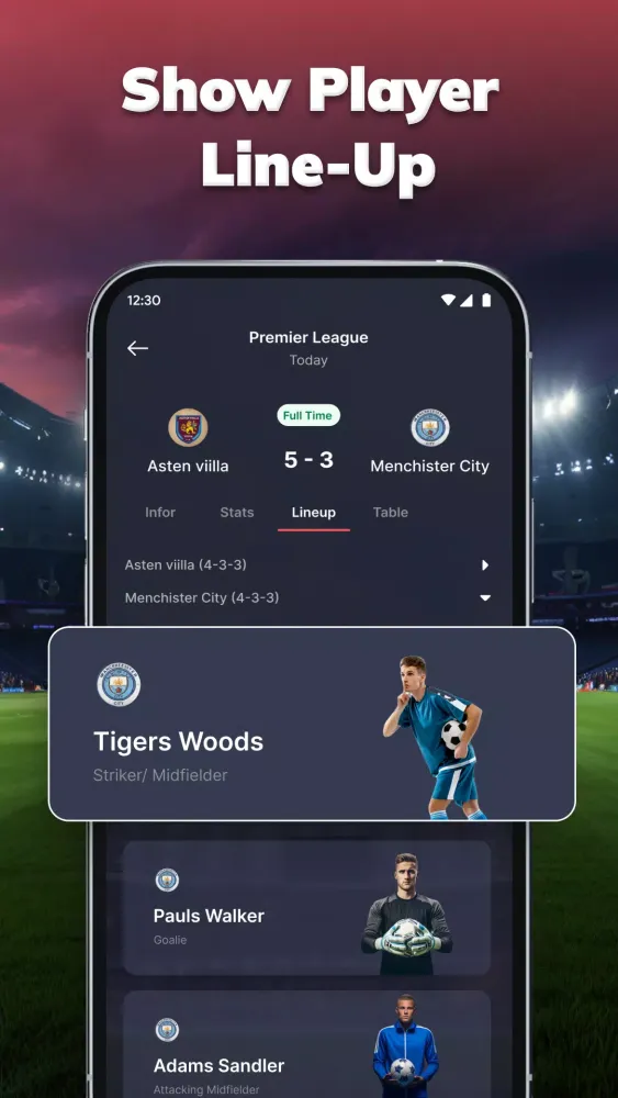 Captures d'écran de MatchLive: Football Live Score