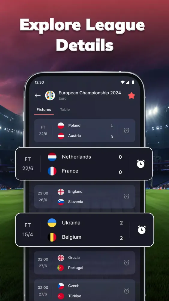 Captures d'écran de MatchLive: Football Live Score