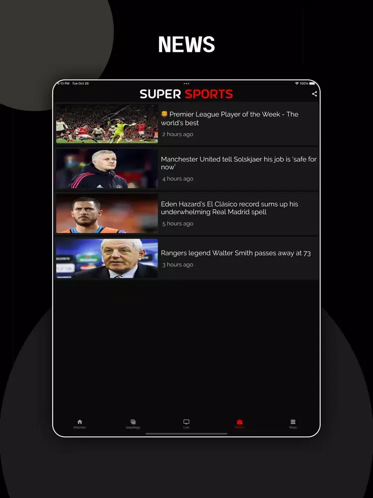 SuperSports - Live Football TV iPad  Ekran Görüntüleri