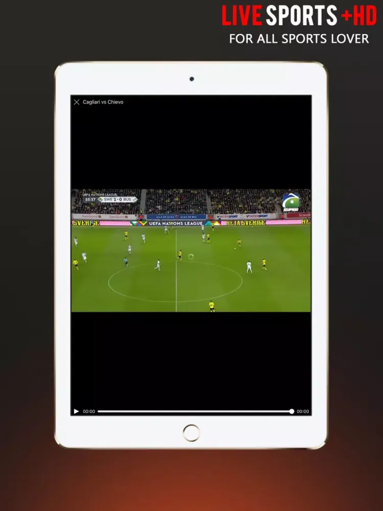 Live Sports Plus HD iPad  Screenshots