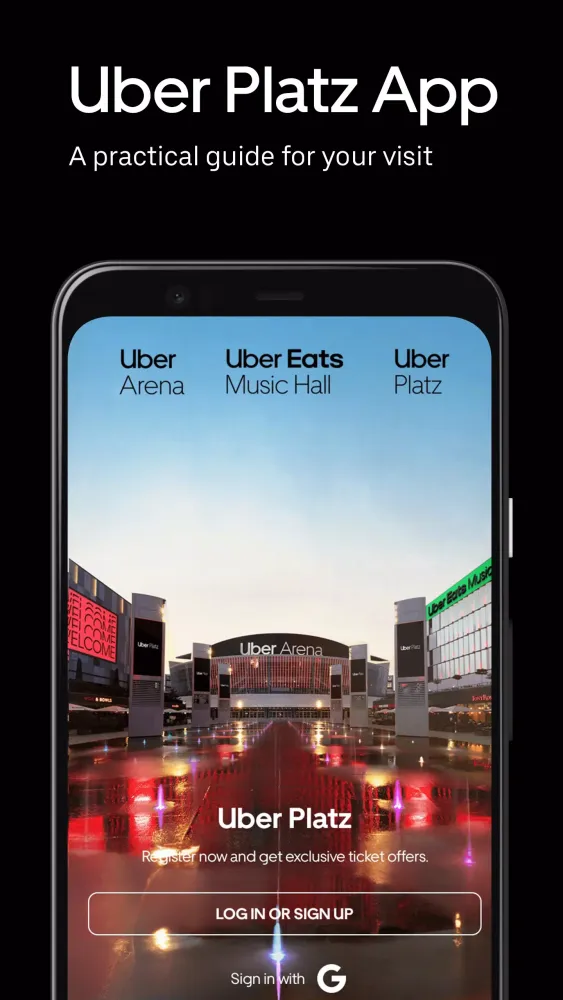 Tangkapan skrin Uber Platz