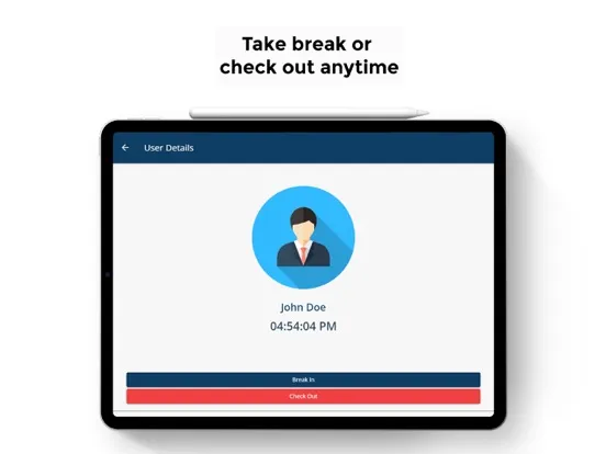 Tangkapan layar TimeLive | Employee Time Clock iPad 