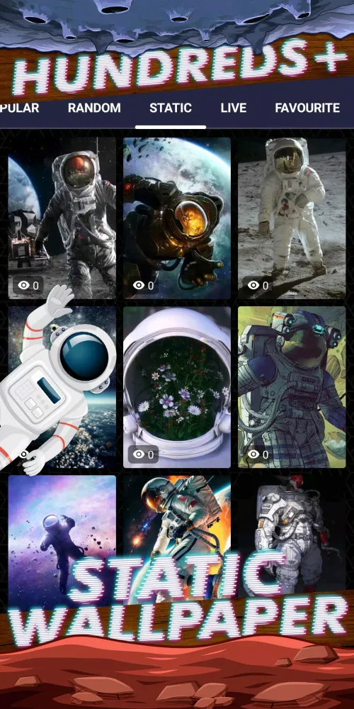 Ảnh chụp màn hình của astronaut wallpaper