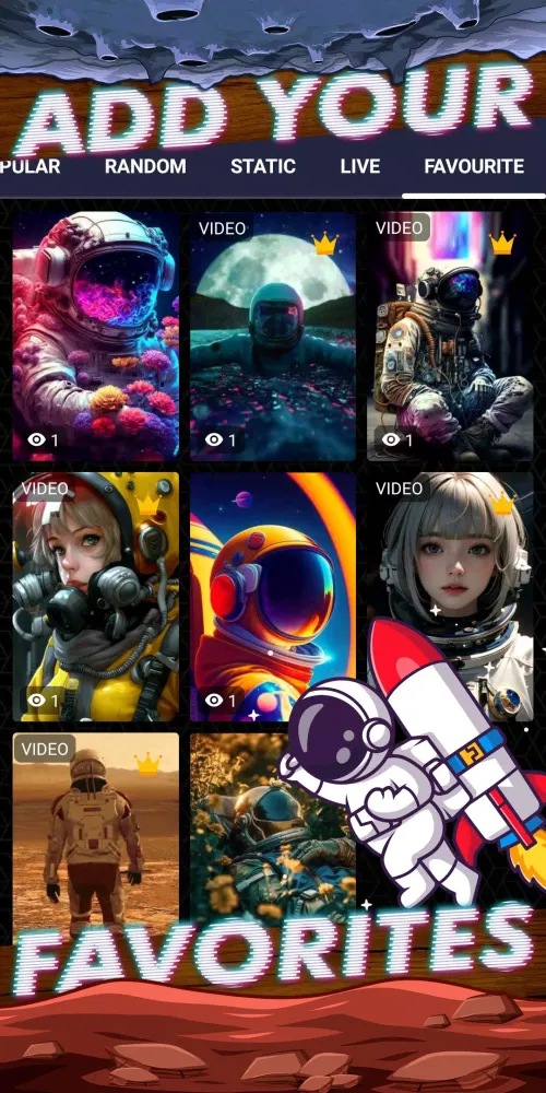 Ảnh chụp màn hình của astronaut wallpaper