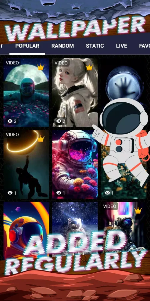 Ảnh chụp màn hình của astronaut wallpaper