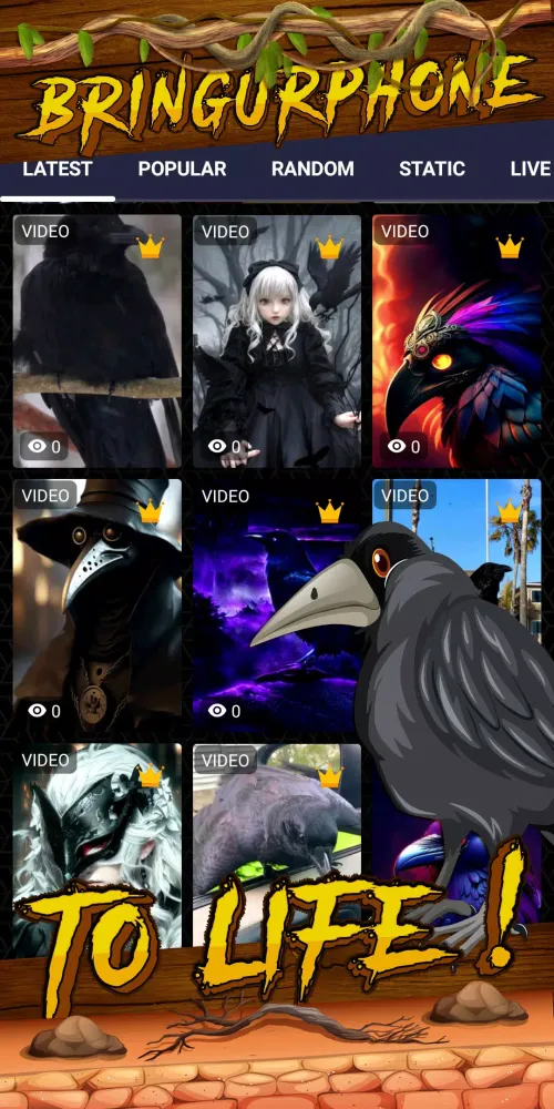 Ảnh chụp màn hình của crow wallpaper