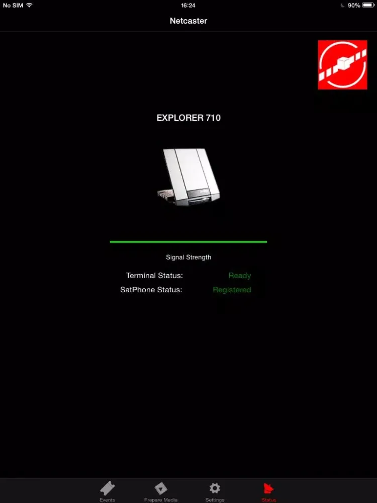 ภาพหน้าจอของ NetCaster iPad 