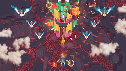 Sky Wings: Pixel Fighter 3D Screenshots
