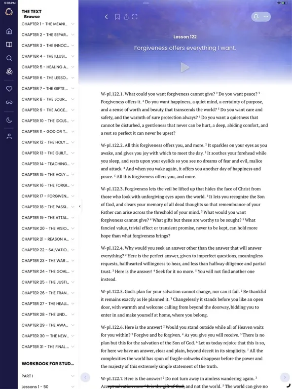 ACIM Now iPad  Screenshots