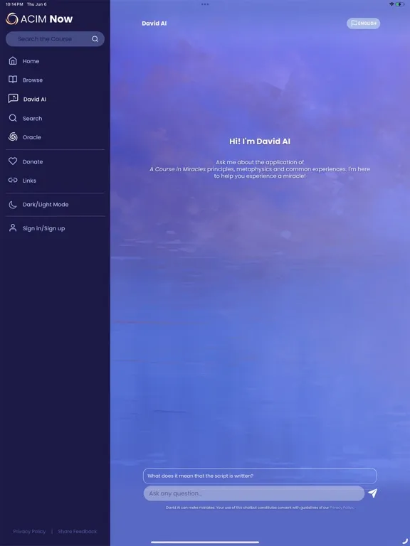 ACIM Now iPad  Screenshots
