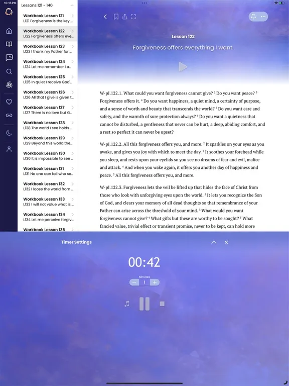 ACIM Now iPad  Screenshots