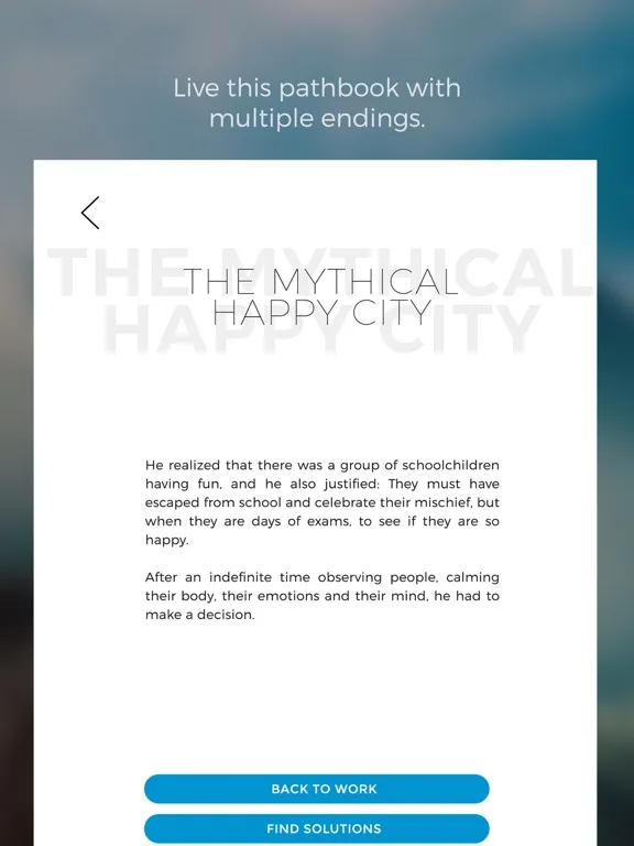 Screenshot di Mythical Happy City book: The Pursuit of Happiness iPad 