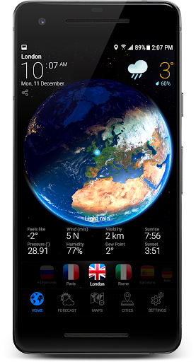 3D EARTH PRO - local forecast Screenshots