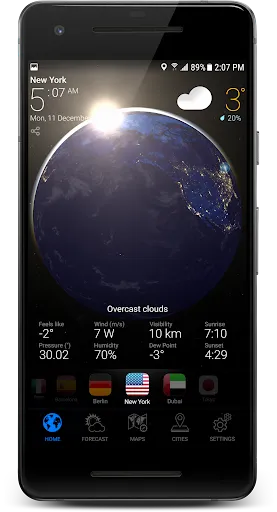 Tangkapan skrin 3D EARTH PRO - local forecast