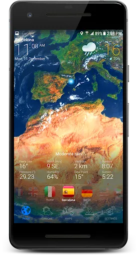 Tangkapan skrin 3D EARTH PRO - local forecast