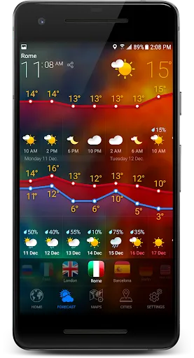 Tangkapan skrin 3D EARTH PRO - local forecast