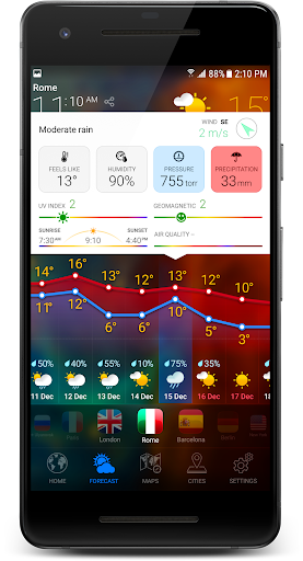 3D EARTH PRO - local forecast Screenshots