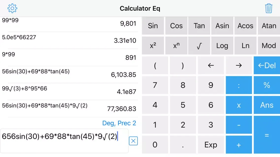 Tangkapan skrin Calculator Eq