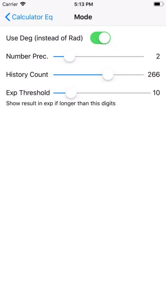 Tangkapan skrin Calculator Eq
