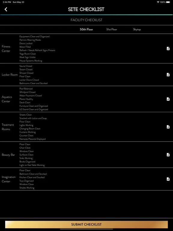 ภาพหน้าจอของ HY Checklist iPad 