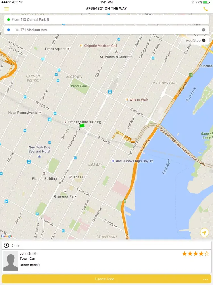 Global Taxi Car Service iPad 應用截圖