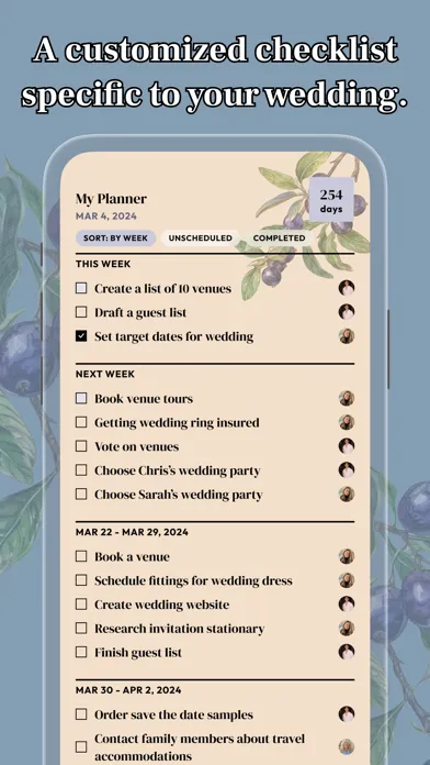 ภาพหน้าจอของ Inkberry Wedding Planner