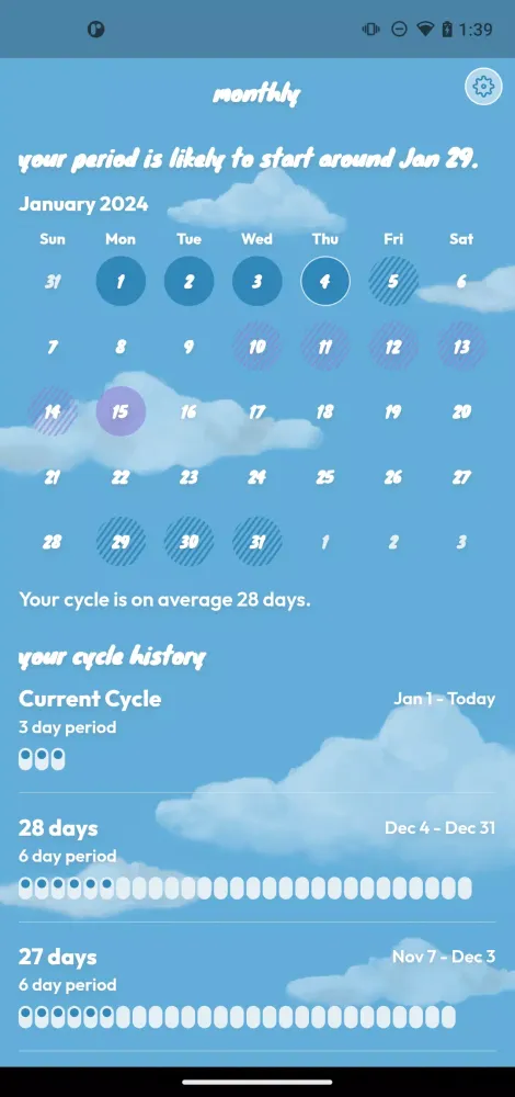 Monthly: Period Tracker স্ক্রিনশট