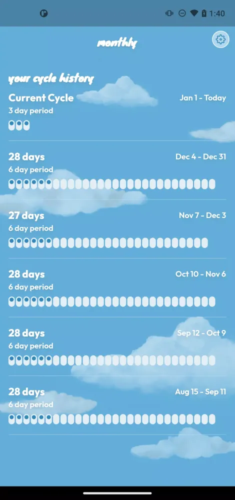 Monthly: Period Tracker স্ক্রিনশট