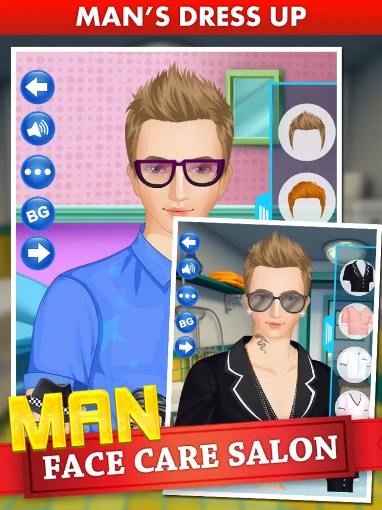 Man Face Care Salon - Makeup, Dressup And Makeover Games iPad  Ekran Görüntüleri