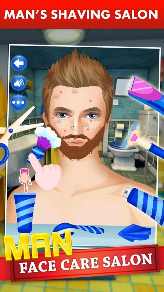 Man Face Care Salon - Makeup, Dressup And Makeover Games Ekran Görüntüleri