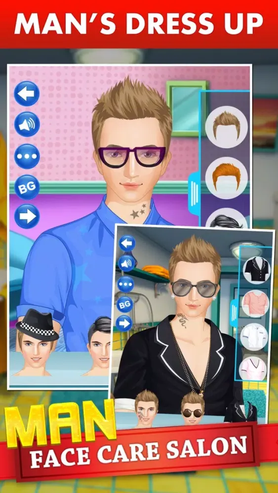 Man Face Care Salon - Makeup, Dressup And Makeover Games Ekran Görüntüleri
