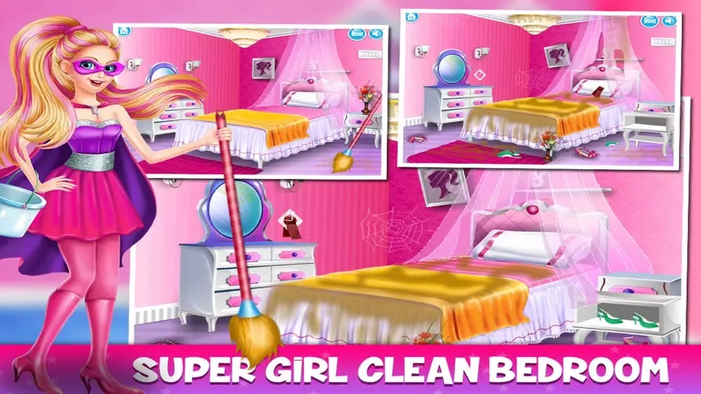 Captures d'écran de Super Girl Groom The Room