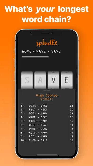 Spindle - A word chain puzzle Screenshots