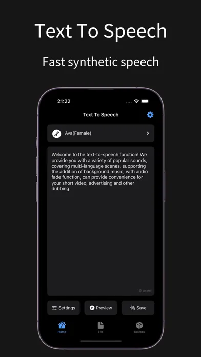 Ảnh chụp màn hình của Text To Speech - TTS Assistant
