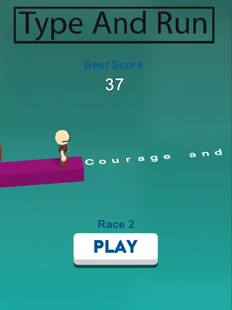 Capturas de tela do Type Run 3D iPad 