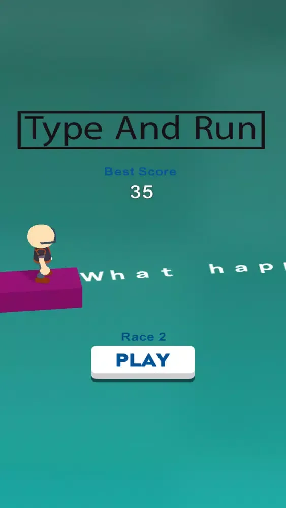 Capturas de tela do Type Run 3D