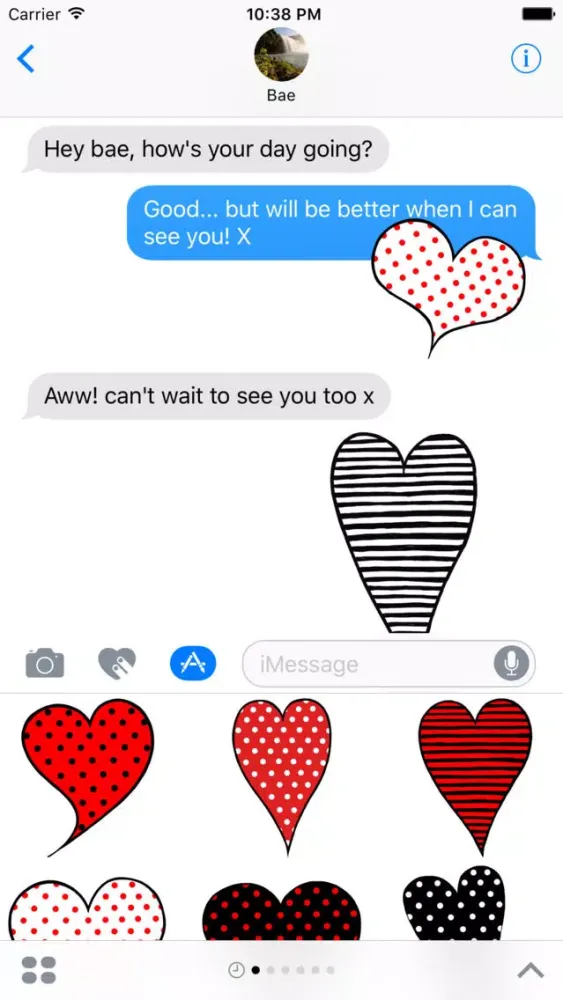 Capturas de tela do Hearts - Hand Drawn Stickers