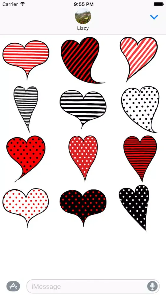 Capturas de tela do Hearts - Hand Drawn Stickers