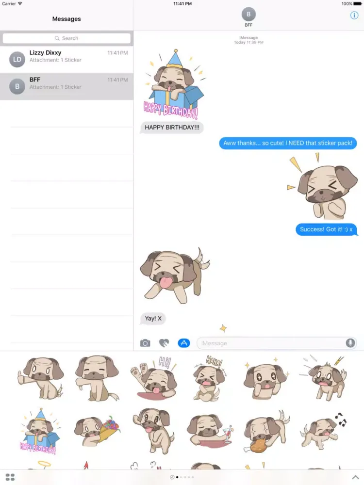 Ảnh chụp màn hình của Puppy Pug iPad 