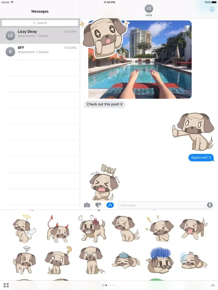 Ảnh chụp màn hình của Puppy Pug iPad 