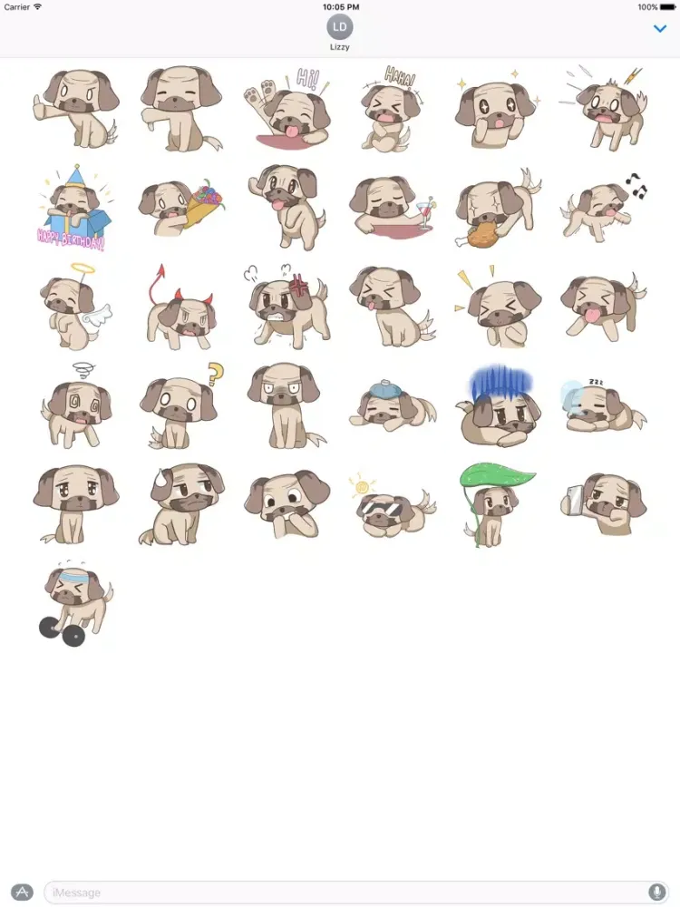 Ảnh chụp màn hình của Puppy Pug iPad 