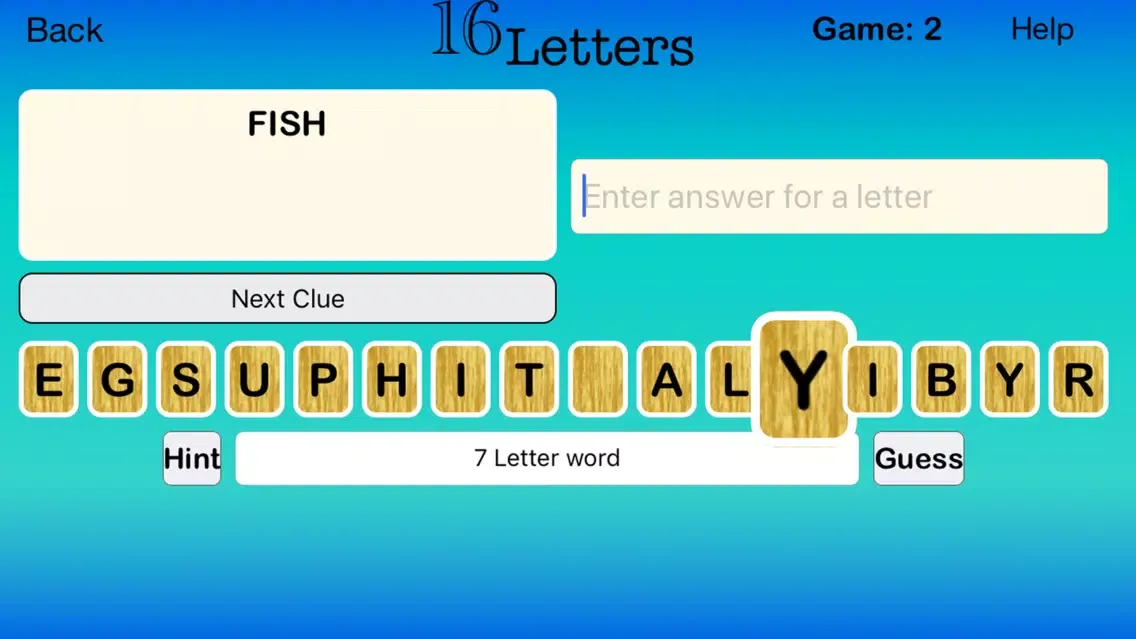 Tangkapan layar 16 Letters-Fast fun word quiz