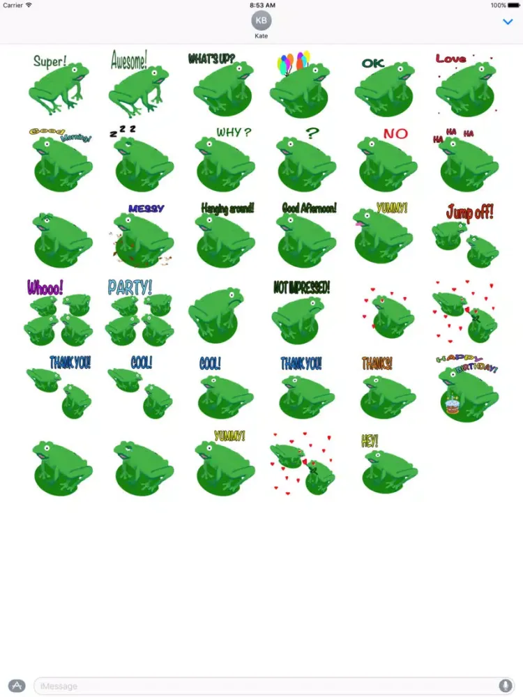 Frogs Alive Stickers iPad  স্ক্রিনশট