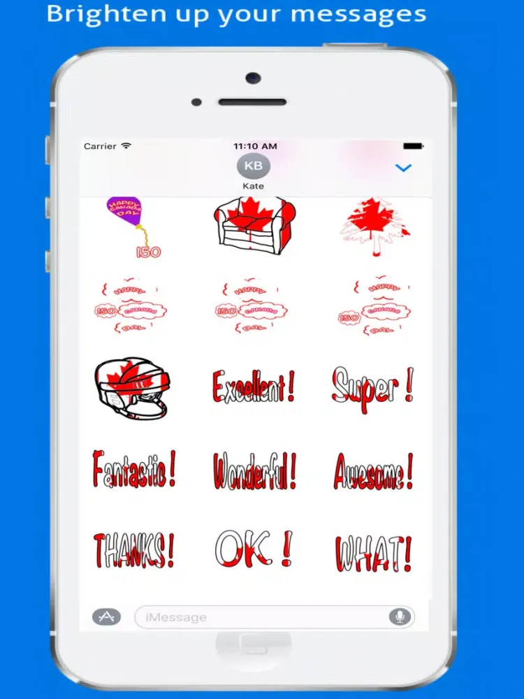 Super Canada Sticker pack iPad  スクリーンショット